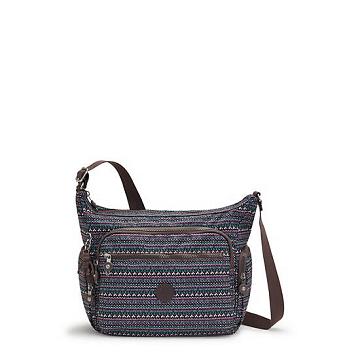 Kipling Gabbie Printed Crossbody Veske Taupe | NO 2053NW